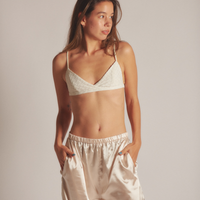 Sunlit Winery Silky Bralette / 亜麻(gold)