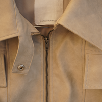 Vegan leather city jacket / 白花(ivory)