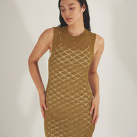 Ocean Breeze Elegant Knit Dress / 抹茶(matcha)
