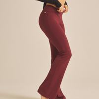 Maple Curve Flare Leggings / 葡萄茶(burgundy)