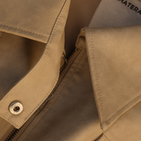 Vegan leather city jacket / 白花(ivory)