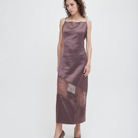 cocktail see through dress / 枯茶(dark brown)