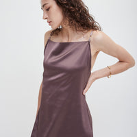 cocktail see through dress / 枯茶(dark brown)