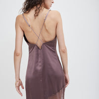 cocktail see through dress / 枯茶(dark brown)
