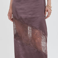 cocktail see through dress / 枯茶(dark brown)