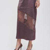 cocktail see through dress / 枯茶(dark brown)