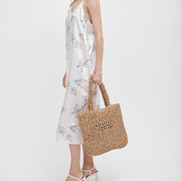rich satin dress / 白花 (ivory)