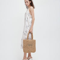rich satin dress / 白花 (ivory)