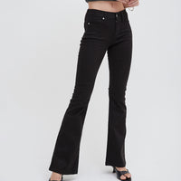flare stretch asanoha denim / blue