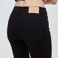 flare stretch asanoha denim / blue