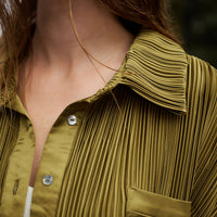 elegant satin pleated shirt