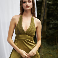 elegant satin pleated camisole