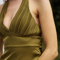 elegant satin pleated camisole