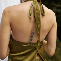 elegant satin pleated camisole