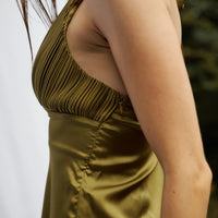 elegant satin pleated camisole