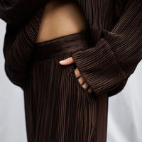 elegant satin pleated pants