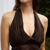 elegant satin pleated camisole