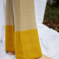 two-tone soft knit pants
