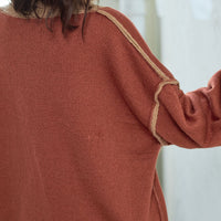 reversible V-neck knit cardigan