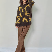 signature logo chunky knit