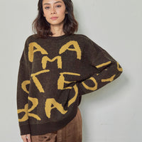 signature logo chunky knit