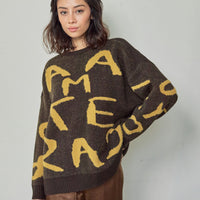 signature logo chunky knit