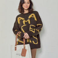 signature logo chunky knit