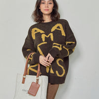 signature logo chunky knit