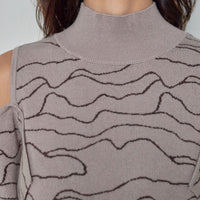 two way pattern knit onepiece