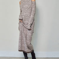 two way pattern knit onepiece