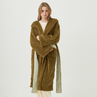 lightweight luxe fur robe