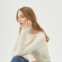 wool mix ultra light knit top