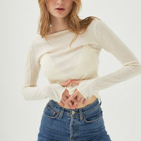 wool mix ultra light knit top
