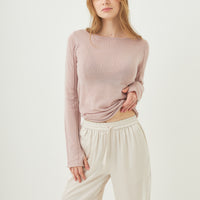 wool mix ultra light knit top