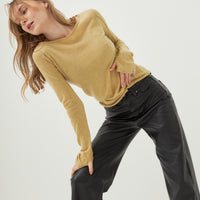wool mix ultra light knit top