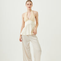 elegant satin pleated camisole