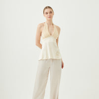 elegant satin pleated camisole
