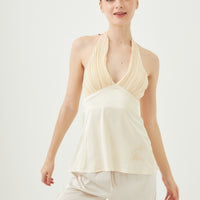 elegant satin pleated camisole