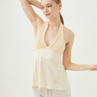 elegant satin pleated camisole
