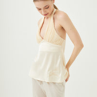 elegant satin pleated camisole