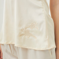 elegant satin pleated camisole