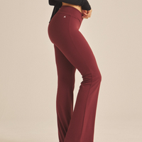 Maple Curve Flare Leggings / 葡萄茶(burgundy)
