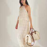 Luxe Elegant Boston Bag / 胡粉(off white)