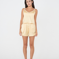 mix and match smooth satin pants / 蜂蜜(light yellow)
