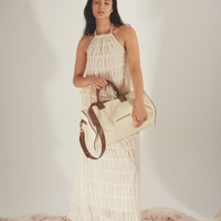 Luxe Elegant Boston Bag / 胡粉(off white)