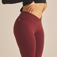 Maple Curve Flare Leggings / 葡萄茶(burgundy)