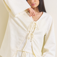 Soft Terra Satin Haori / 白花(ivory)