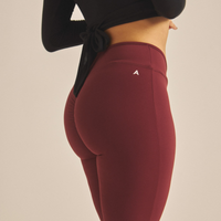 Maple Curve Flare Leggings / 葡萄茶(burgundy)