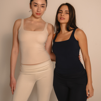 【10月末発送】AuraFit Elegant Padded Tank / 胡粉(off white)