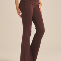 【COMING SOON】LuxeFit Flare Leggings / 焦茶(dark brown)
